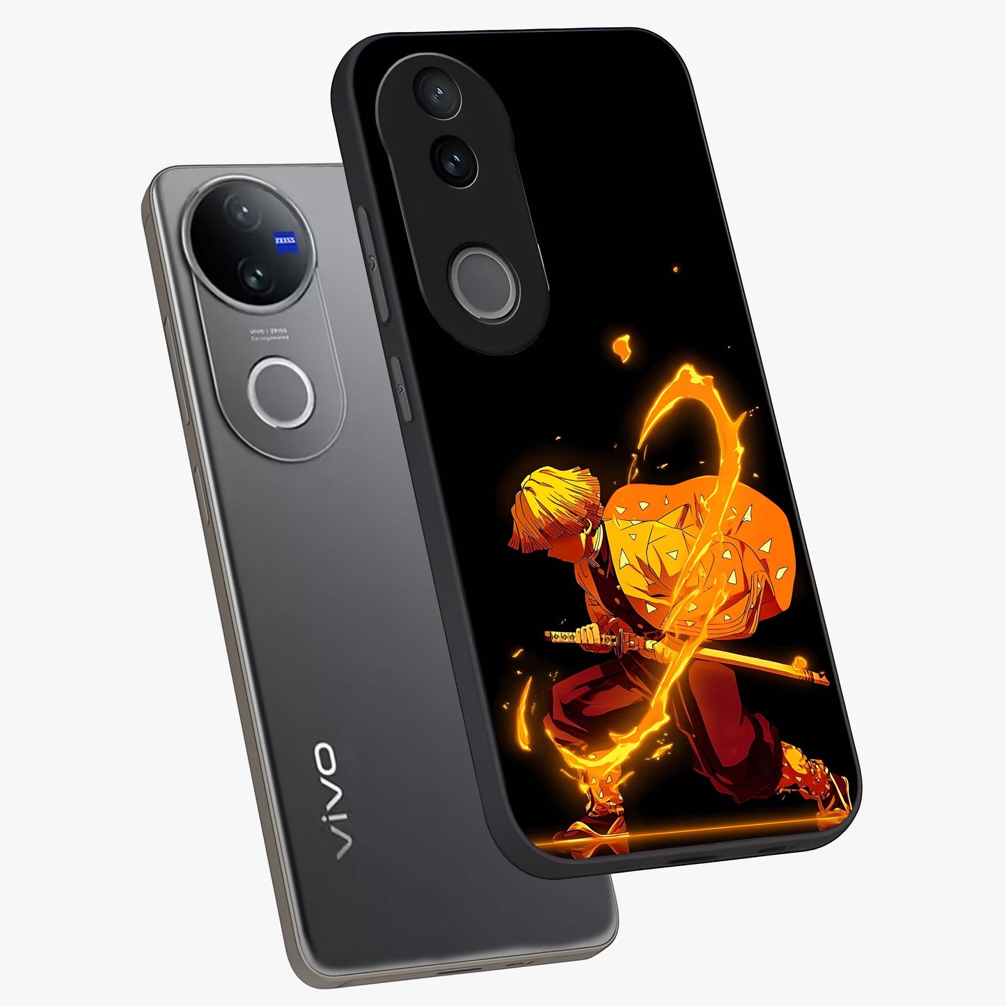 Thunder Flame Execution Glass Case displayed in angled mockup highlighting dramatic fire themed design with intense fantasy aesthetic.