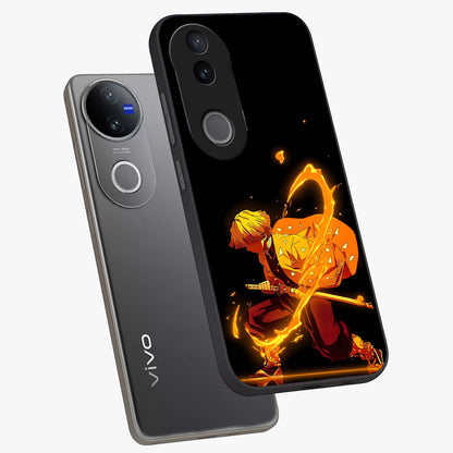 Thunder Flame Execution Glass Case displayed in angled mockup highlighting dramatic fire themed design with intense fantasy aesthetic.