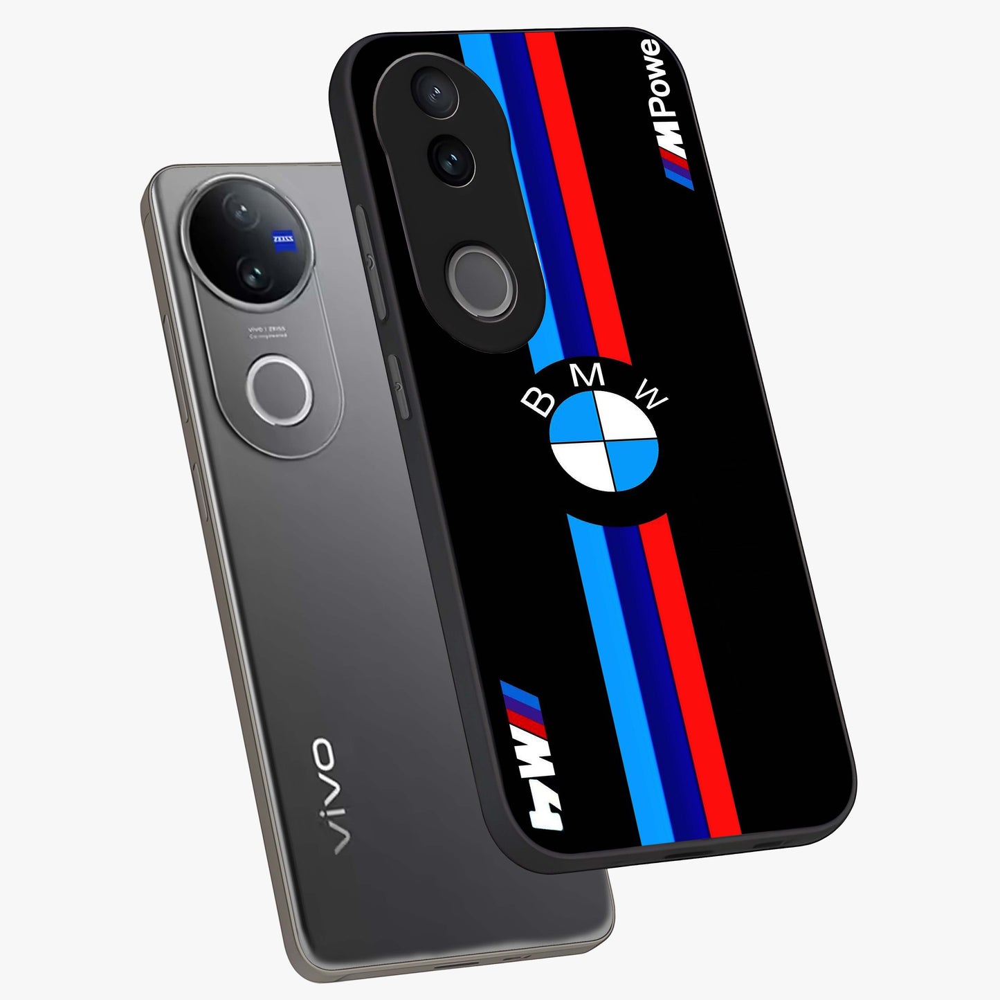 Turbo BMW Beast Glass Case displayed in angled mockup highlighting sleek racing car design with bold automotive aesthetic.