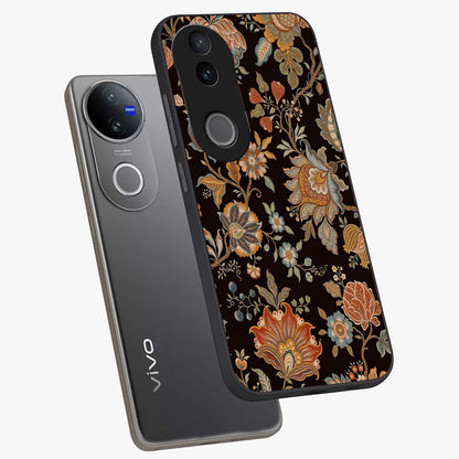 Vintage Floral Dream Glass Case displayed in angled mockup highlighting elegant vintage flower design with soft aesthetic style.