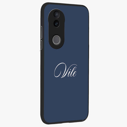 Blue Vintage Floral Pattern Glass Case displayed in angled mockup highlighting classic blue floral pattern and retro aesthetic design.