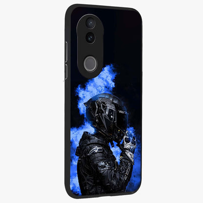 Cyber Sentinel Protocol Glass Case upright view showcasing advanced cyber sentinel artwork with futuristic tech theme.