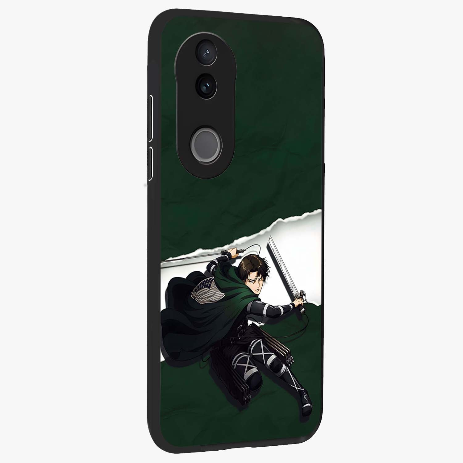 Emerald War Vanguard Glass Case upright view showcasing dramatic warrior artwork with bold fantasy theme.