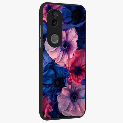 Flower Paper Art Pattern Glass Case upright view showcasing decorative paper floral artwork with creative craft style.