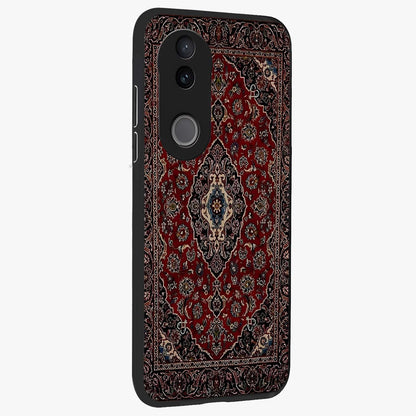 Heritage Carpet Royale Glass Case upright view showcasing detailed ornamental artwork with luxurious traditional theme.