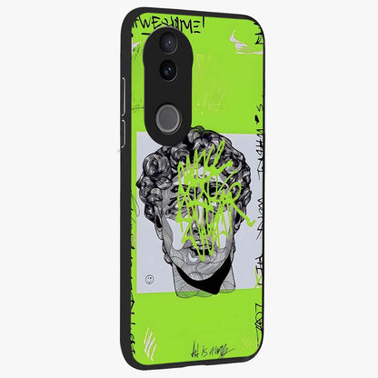 Neo Graffiti Rebellion Glass Case upright view showcasing colorful graffiti artwork with bold modern street style.