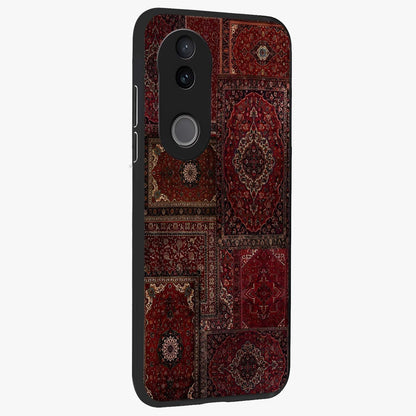 Persian Velvet Tale Glass Case upright view showcasing elegant Persian artwork with classic heritage theme.