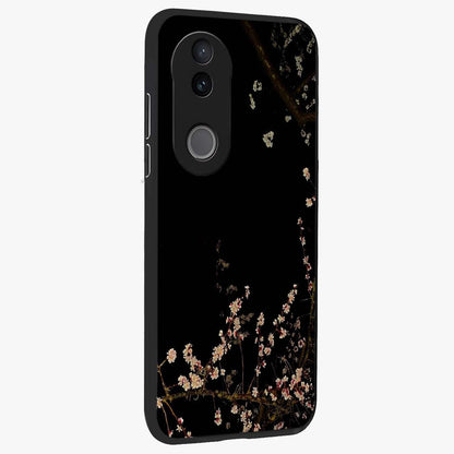 Petal Moon Light With Custom Name Glass Case upright view showcasing elegant floral moon artwork with personalized aesthetic.