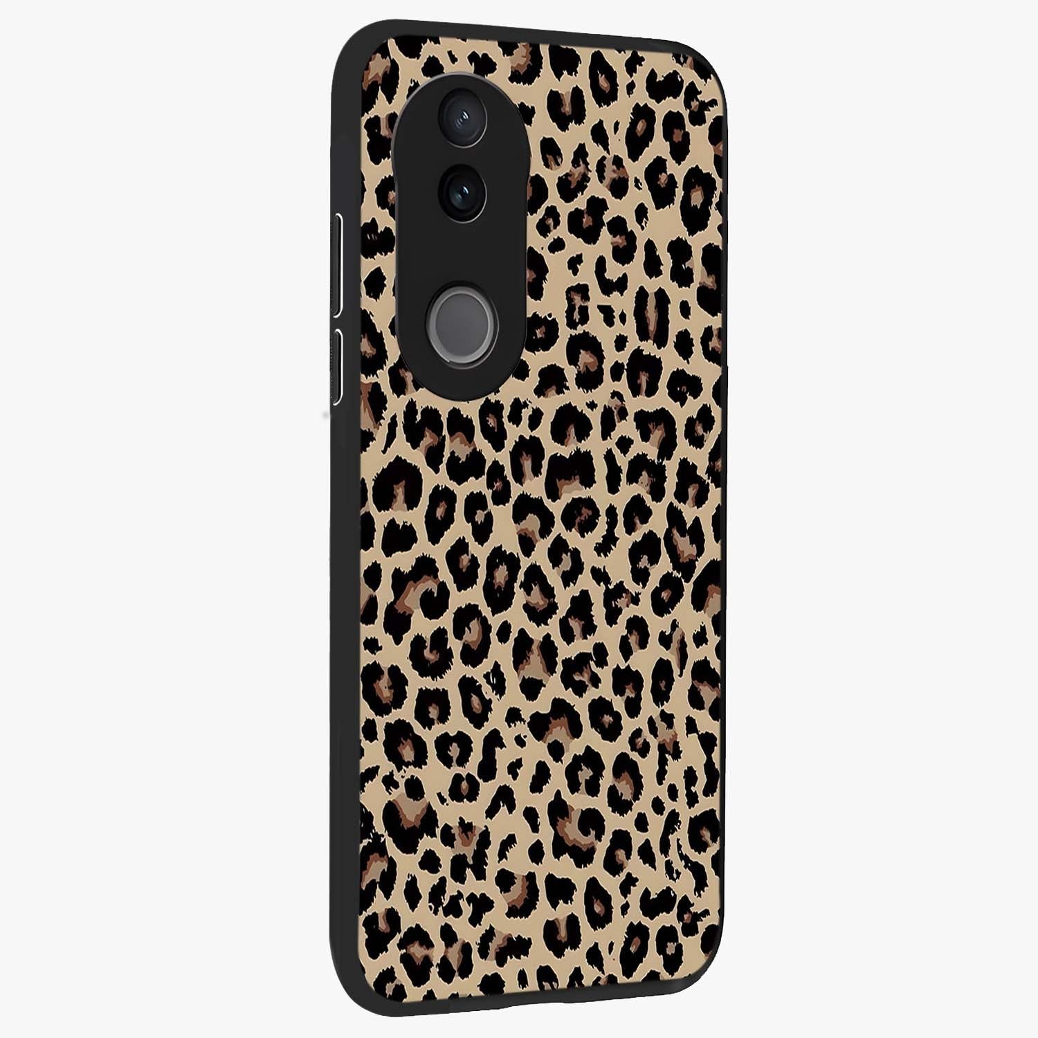 Savage Chic Pattern Glass Case upright view showcasing trendy decorative artwork with edgy fashion theme.