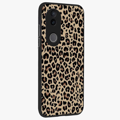 Savage Chic Pattern Glass Case upright view showcasing trendy decorative artwork with edgy fashion theme.