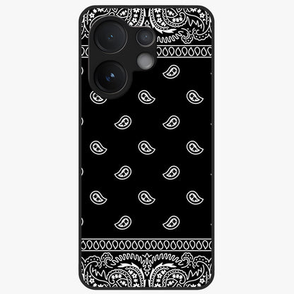 Retro Rebel Threads Glass Case showing flat back view with vintage street style artwork and glossy glass finish.
