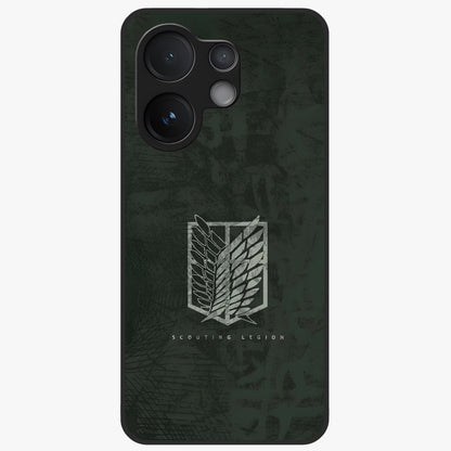 Wings Of Freedom Glass Case showing flat back view with symbolic wings artwork and glossy glass finish.