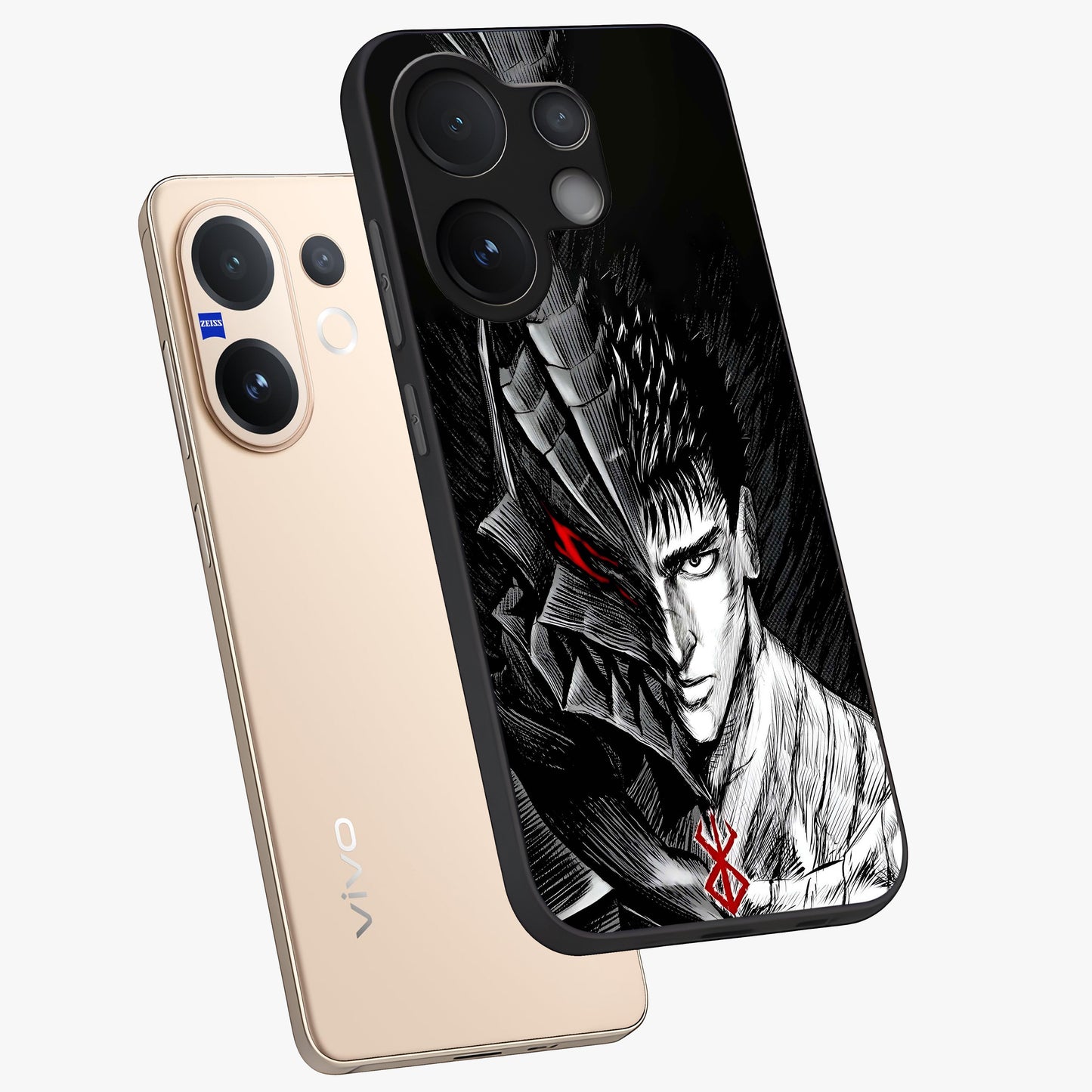 Berserker Blood Oath Glass Case displayed in angled mockup highlighting dark fantasy graphic design and powerful theme.