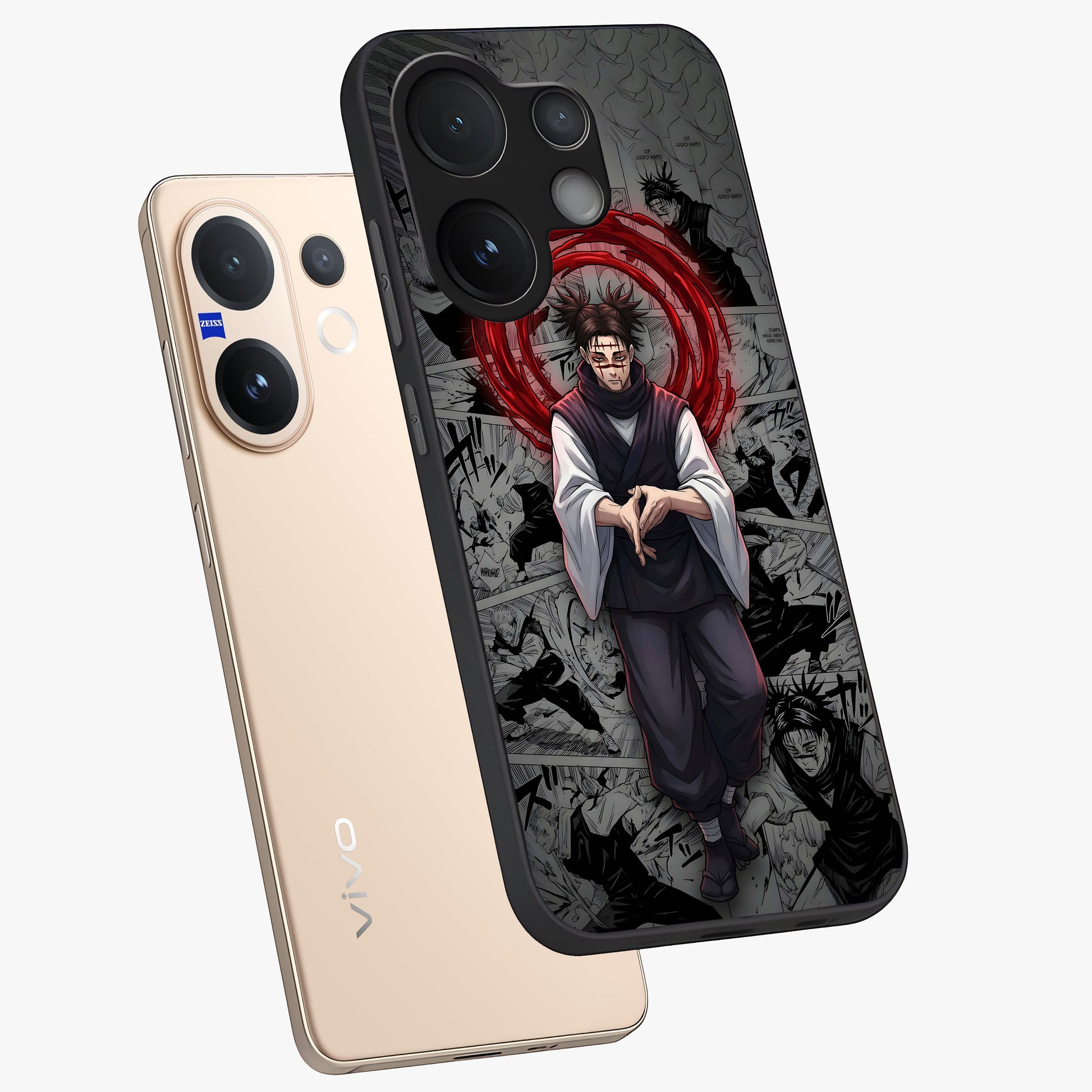 Cursed Ritual Ascension Glass Case displayed in angled mockup highlighting mystical ritual illustration with supernatural aesthetic.