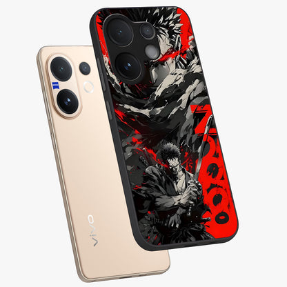 Demon Sword Resolve Glass Case displayed in angled mockup highlighting powerful demon sword illustration with dark fantasy aesthetic.