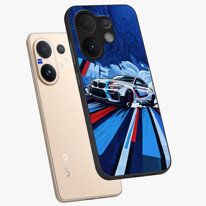 Drift Power Rush Glass Case displayed in angled mockup highlighting powerful drift car design with sporty aesthetic style.