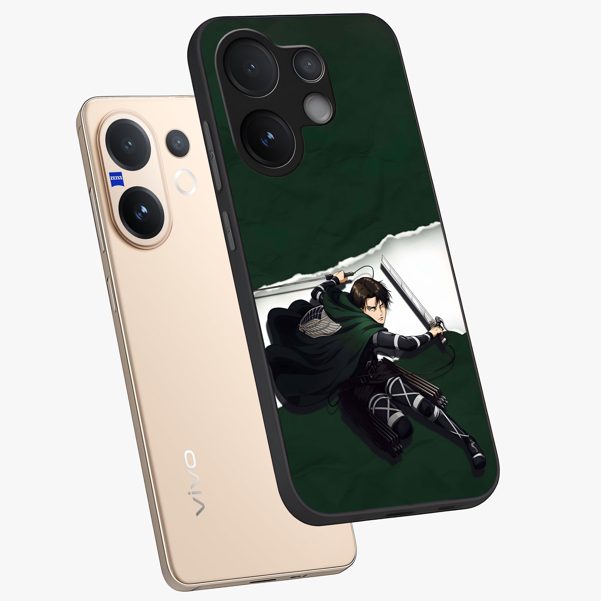Emerald War Vanguard Glass Case displayed in angled mockup highlighting intense battle inspired design with emerald tone aesthetic.