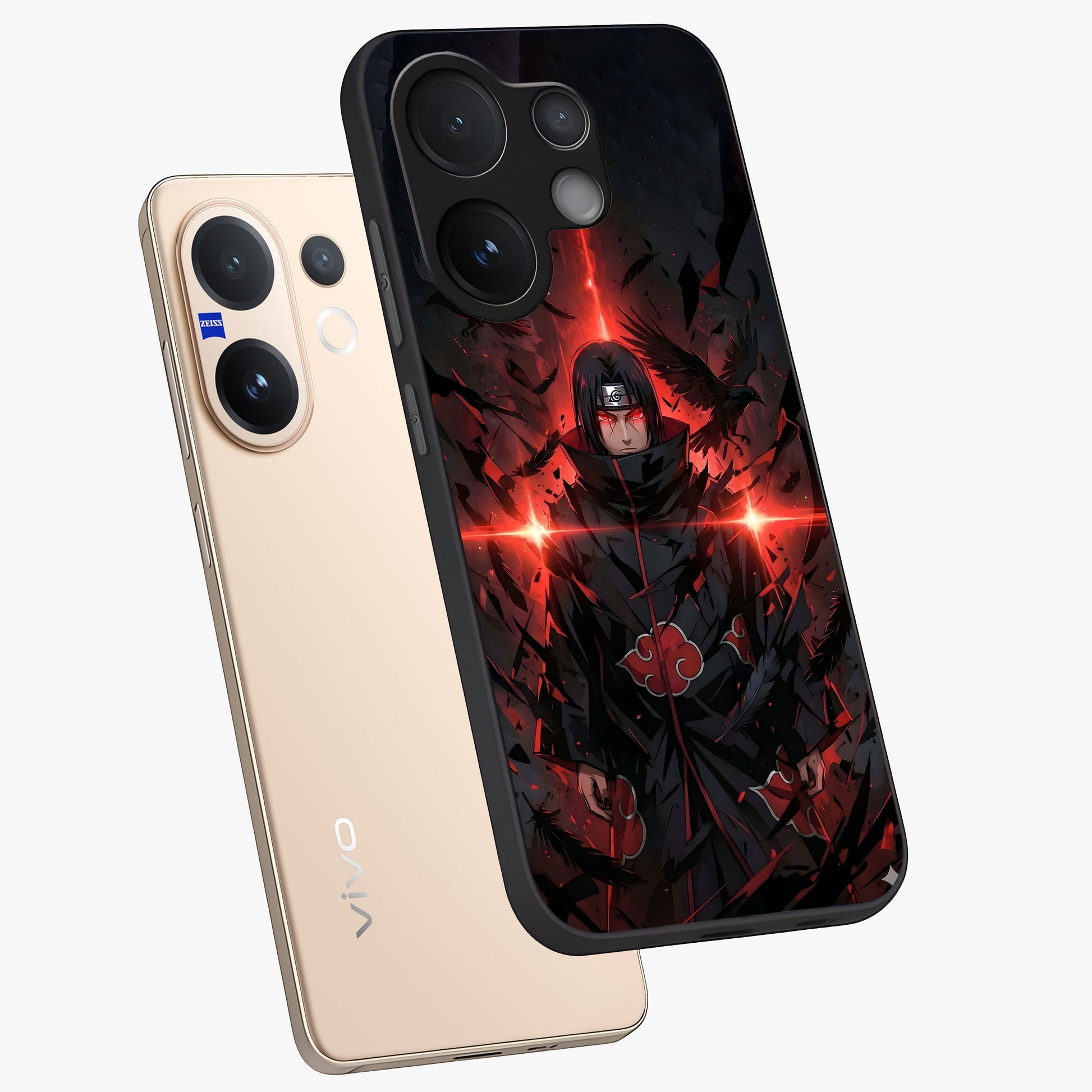Focused Blade Discipline Glass Case displayed in angled mockup highlighting clean minimal text artwork with modern aesthetic style.