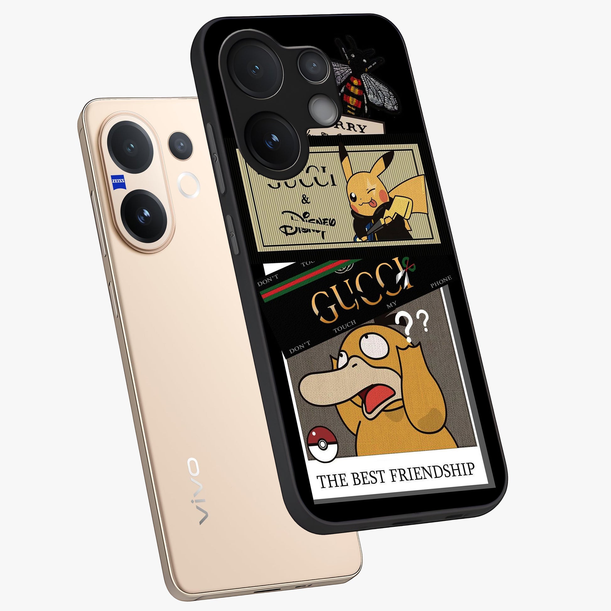 Gucci Play Mashup Glass Case displayed in angled mockup highlighting stylish fashion mashup design with bold aesthetic.