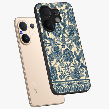 Heirloom Wild Bloom Glass Case displayed in angled mockup highlighting botanical bloom design with classic aesthetic style.