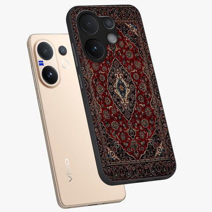 Heritage Carpet Royale Glass Case displayed in angled mockup highlighting intricate royal carpet design with heritage aesthetic.