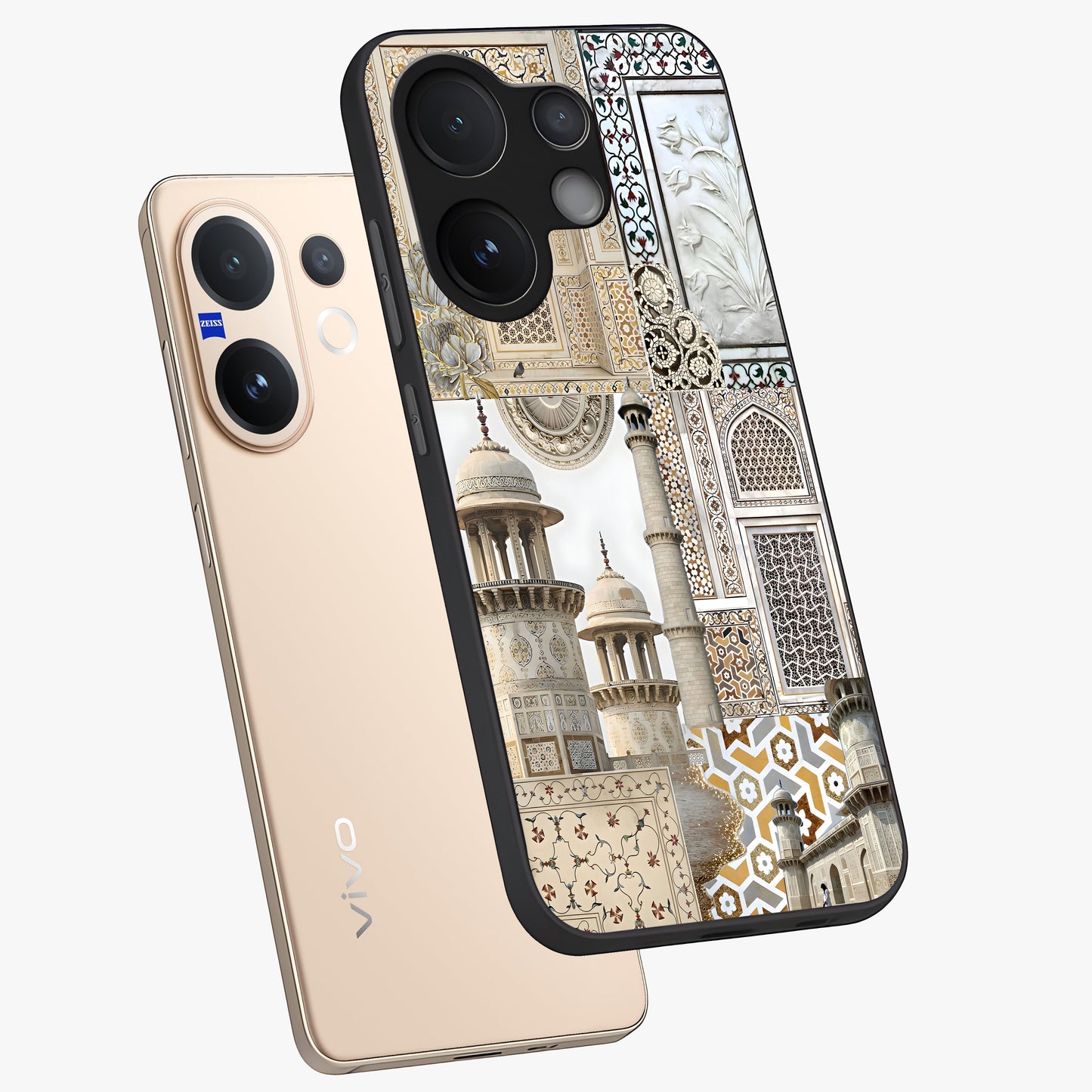 Mughal Marble Legacy Glass Case displayed in angled mockup highlighting elegant heritage marble artwork with royal aesthetic.
