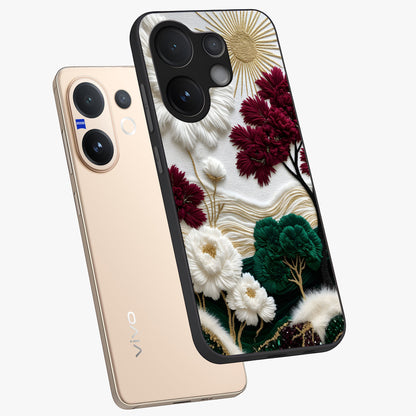 Radiant Bloom Elegance Glass Case displayed in angled mockup highlighting graceful floral design with radiant aesthetic style.