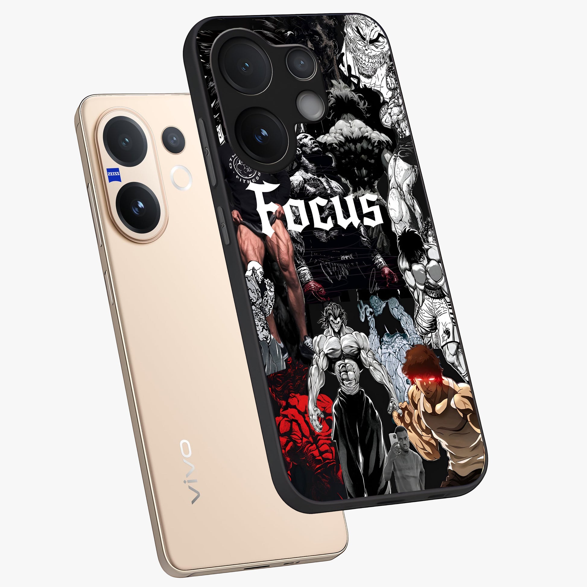 Relentless Power Focus Glass Case displayed in angled mockup highlighting bold statement design with modern aesthetic style.