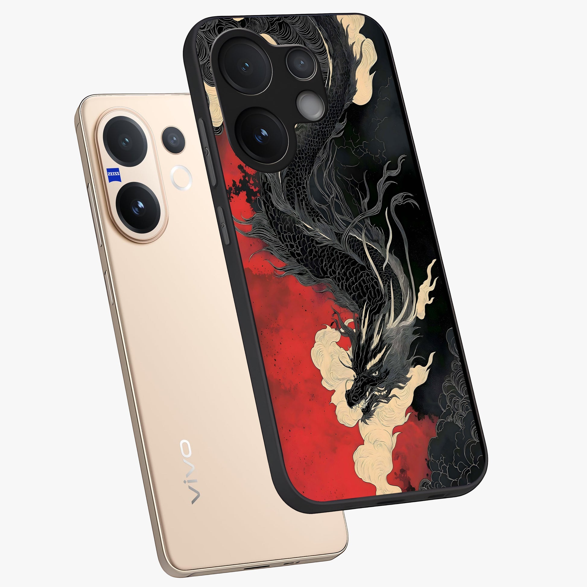 Shadow Dragon Fury Glass Case displayed in angled mockup highlighting powerful dragon illustration with dark fantasy aesthetic.
