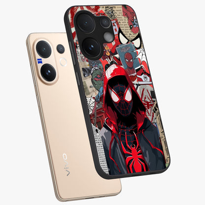 Spider Collage Street Glass Case displayed in angled mockup highlighting dynamic street style collage design with comic aesthetic.
