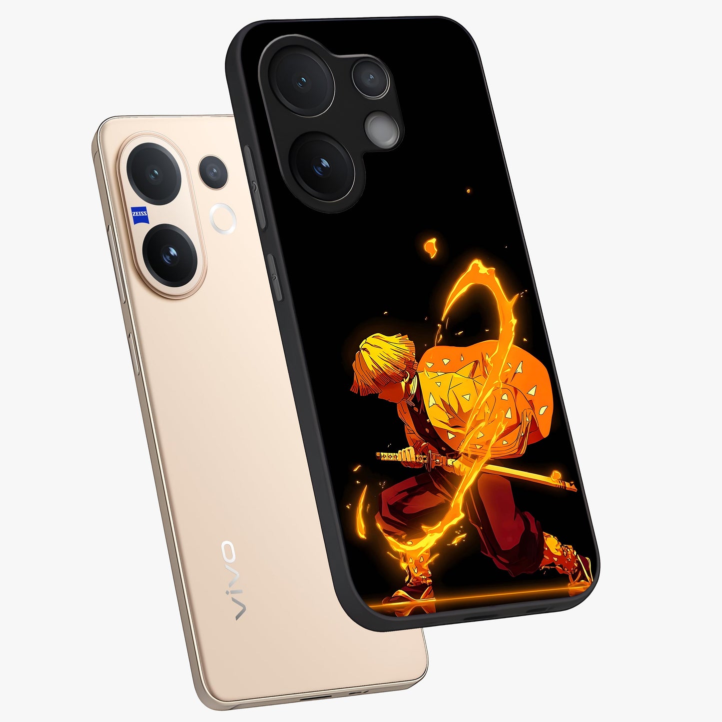 Thunder Flame Execution Glass Case displayed in angled mockup highlighting dramatic fire themed design with intense fantasy aesthetic.