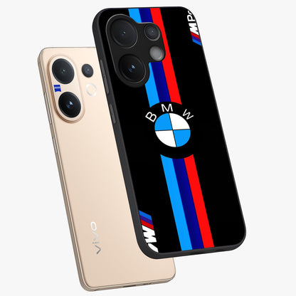 Turbo BMW Beast Glass Case displayed in angled mockup highlighting sleek racing car design with bold automotive aesthetic.