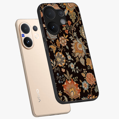 Vintage Floral Dream Glass Case displayed in angled mockup highlighting elegant vintage flower design with soft aesthetic style.