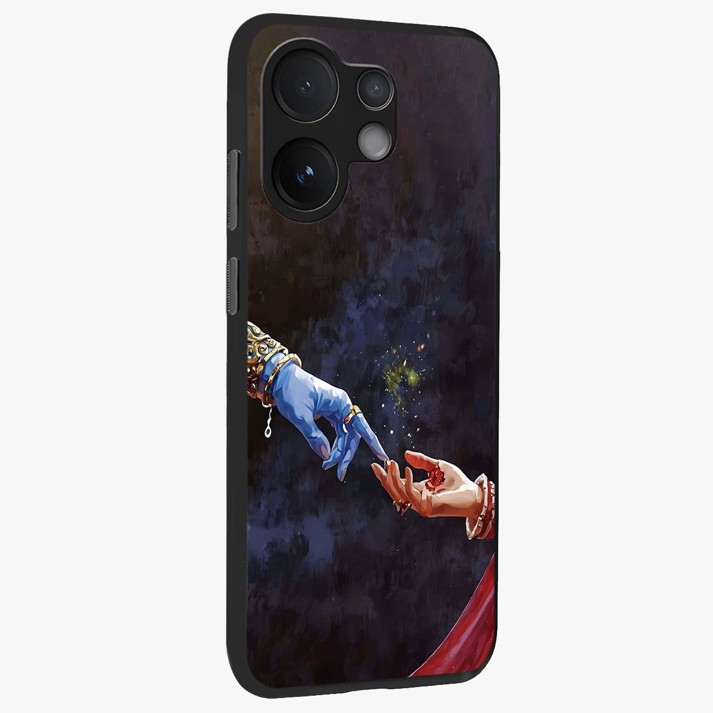 Divine Touch Eternal Glass Case upright view showcasing peaceful spiritual artwork with eternal divine theme.