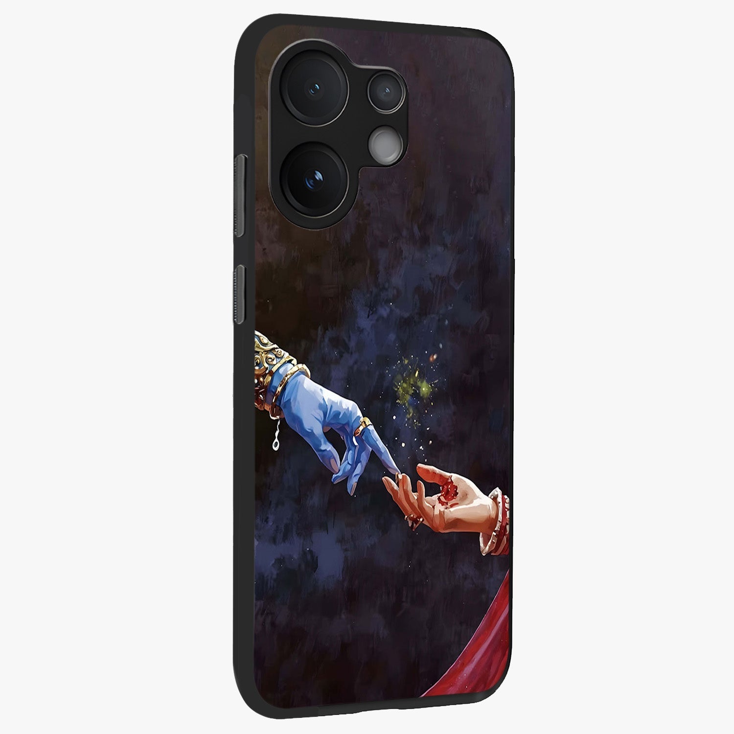 Divine Touch Eternal Glass Case upright view showcasing peaceful spiritual artwork with eternal divine theme.