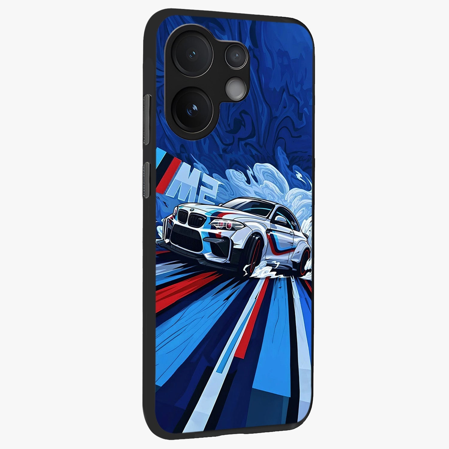 Drift Power Rush Glass Case upright view showcasing high speed racing artwork with bold automotive theme.