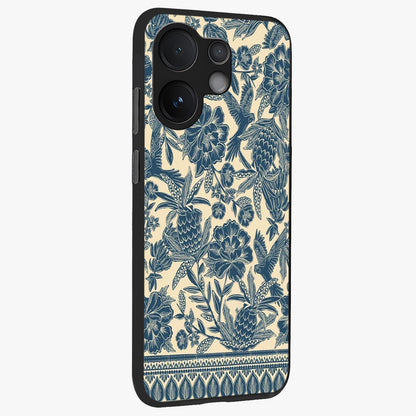 Heirloom Wild Bloom Glass Case upright view showcasing delicate wildflower artwork with timeless floral theme.