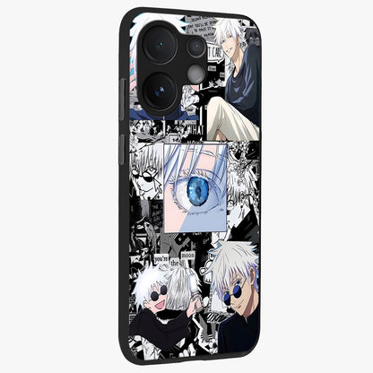 Infinity Sorcerer Chaos Glass Case upright view showcasing dramatic sorcerer artwork with chaotic mystical theme.