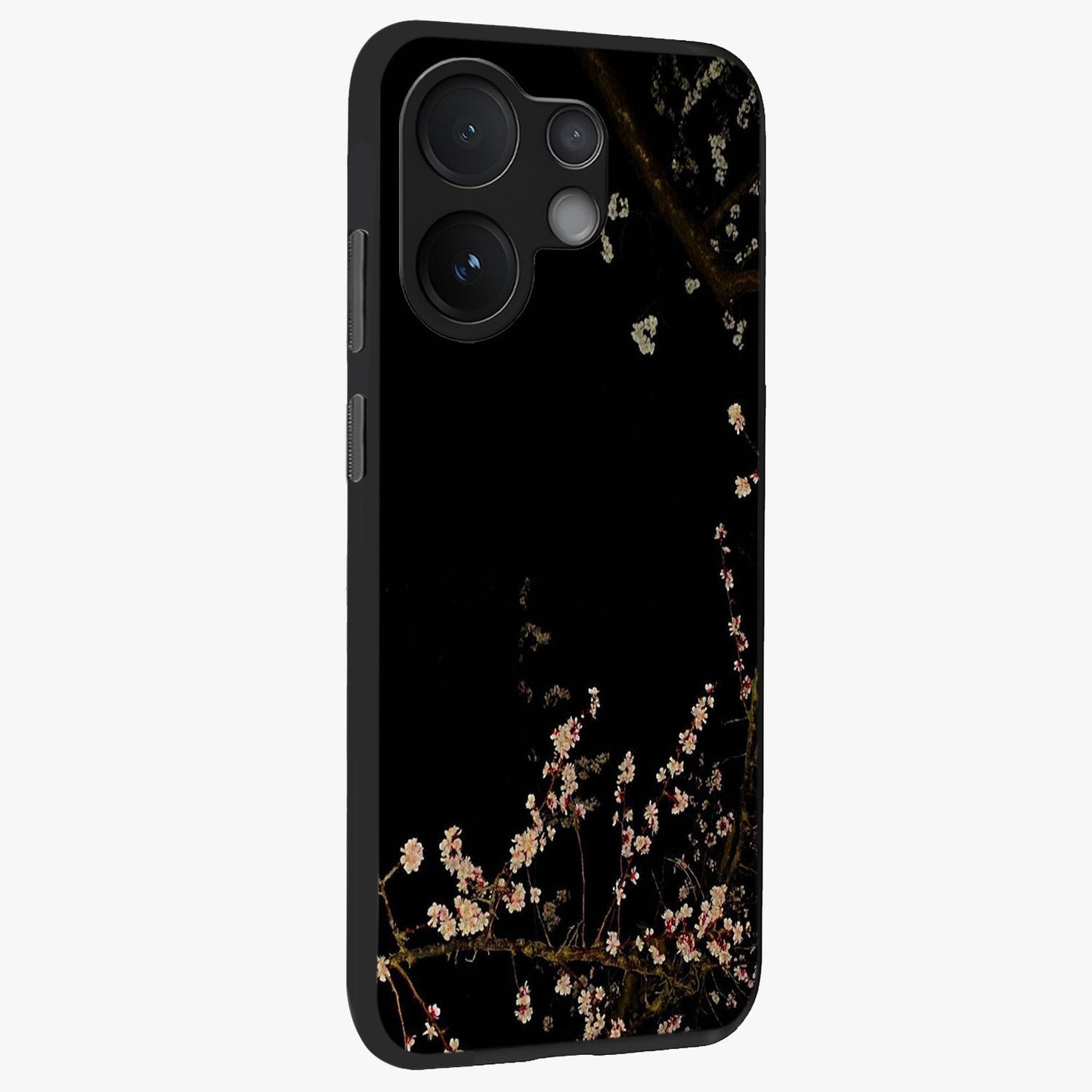 Petal Moon Light With Custom Name Glass Case upright view showcasing elegant floral moon artwork with personalized aesthetic.
