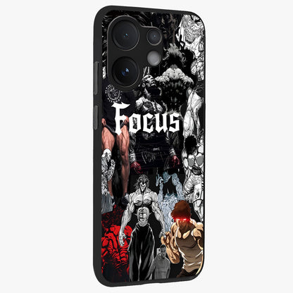 Relentless Power Focus Glass Case upright view showcasing strong inspirational artwork with powerful focus theme.