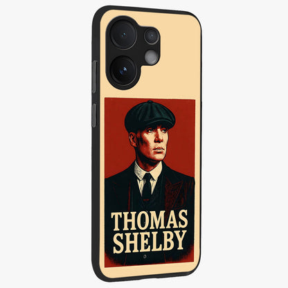 Vintage Mafia Authority Glass Case upright view showcasing dramatic vintage artwork with iconic authority theme.