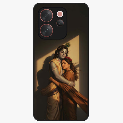 Divine Eternal Love Glass Case showing flat back view with spiritual love themed artwork and glossy glass finish.