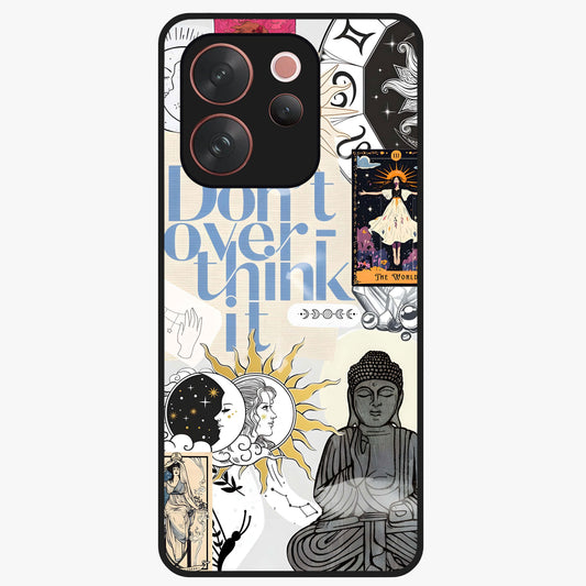 Ethereal Thoughts Glass Case showing flat back view with dreamy artistic artwork and glossy glass finish.