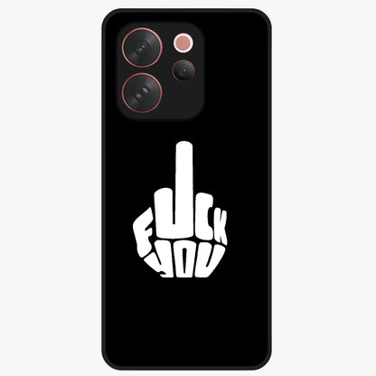 Rebel Mode On Glass Case showing flat back view with bold rebellious typography artwork and glossy glass finish.