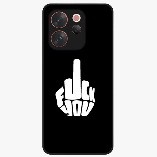 Rebel Mode On Glass Case showing flat back view with bold rebellious typography artwork and glossy glass finish.
