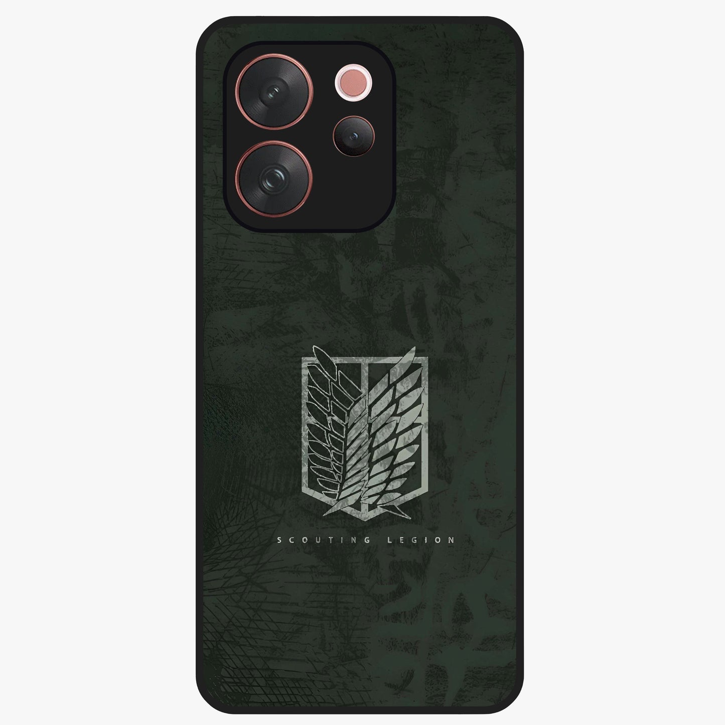 Wings Of Freedom Glass Case showing flat back view with symbolic wings artwork and glossy glass finish.