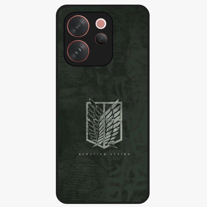 Wings Of Freedom Glass Case showing flat back view with symbolic wings artwork and glossy glass finish.