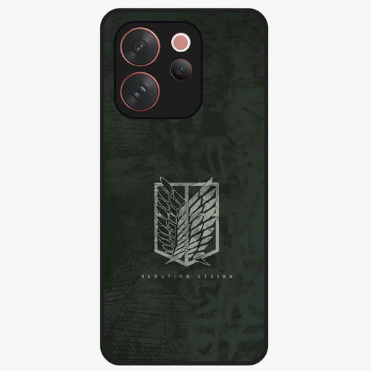 Wings Of Freedom Glass Case showing flat back view with symbolic wings artwork and glossy glass finish.