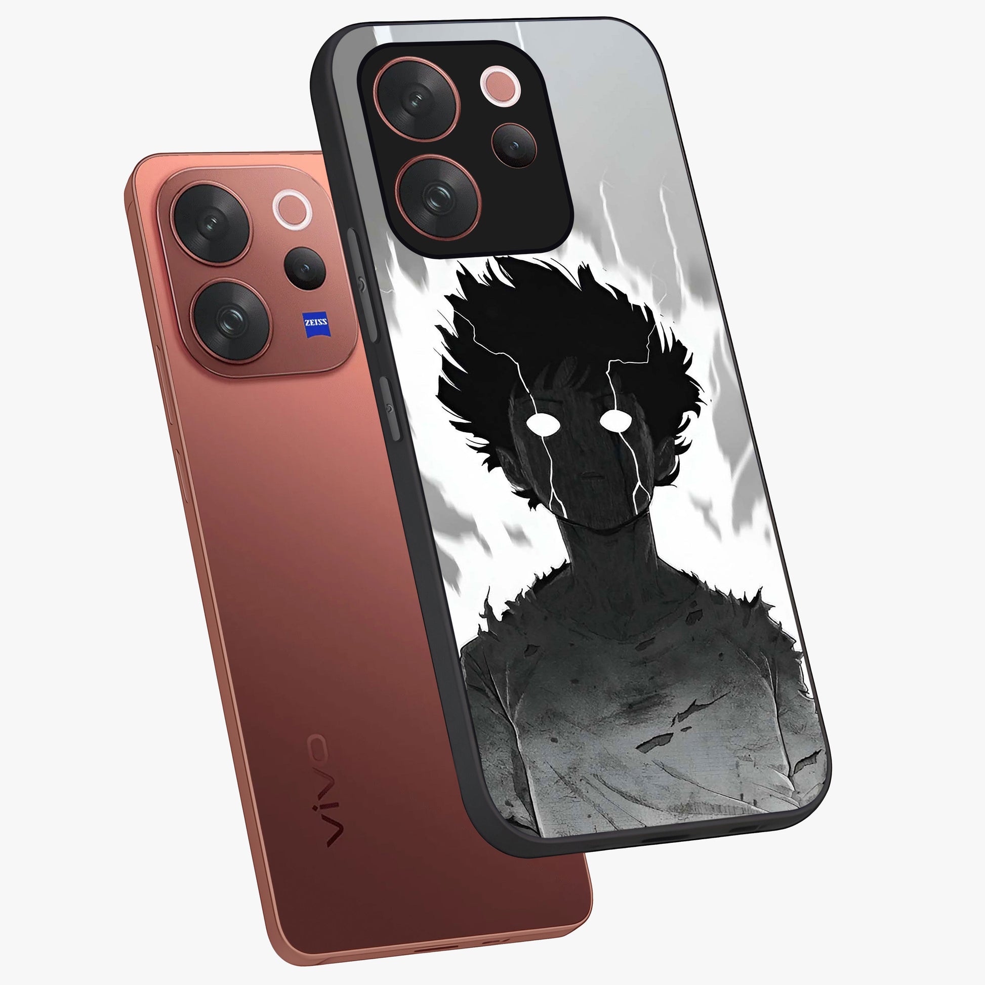 Awakened Inner Rage Glass Case displayed in angled mockup highlighting powerful graphic design and bold artistic theme.