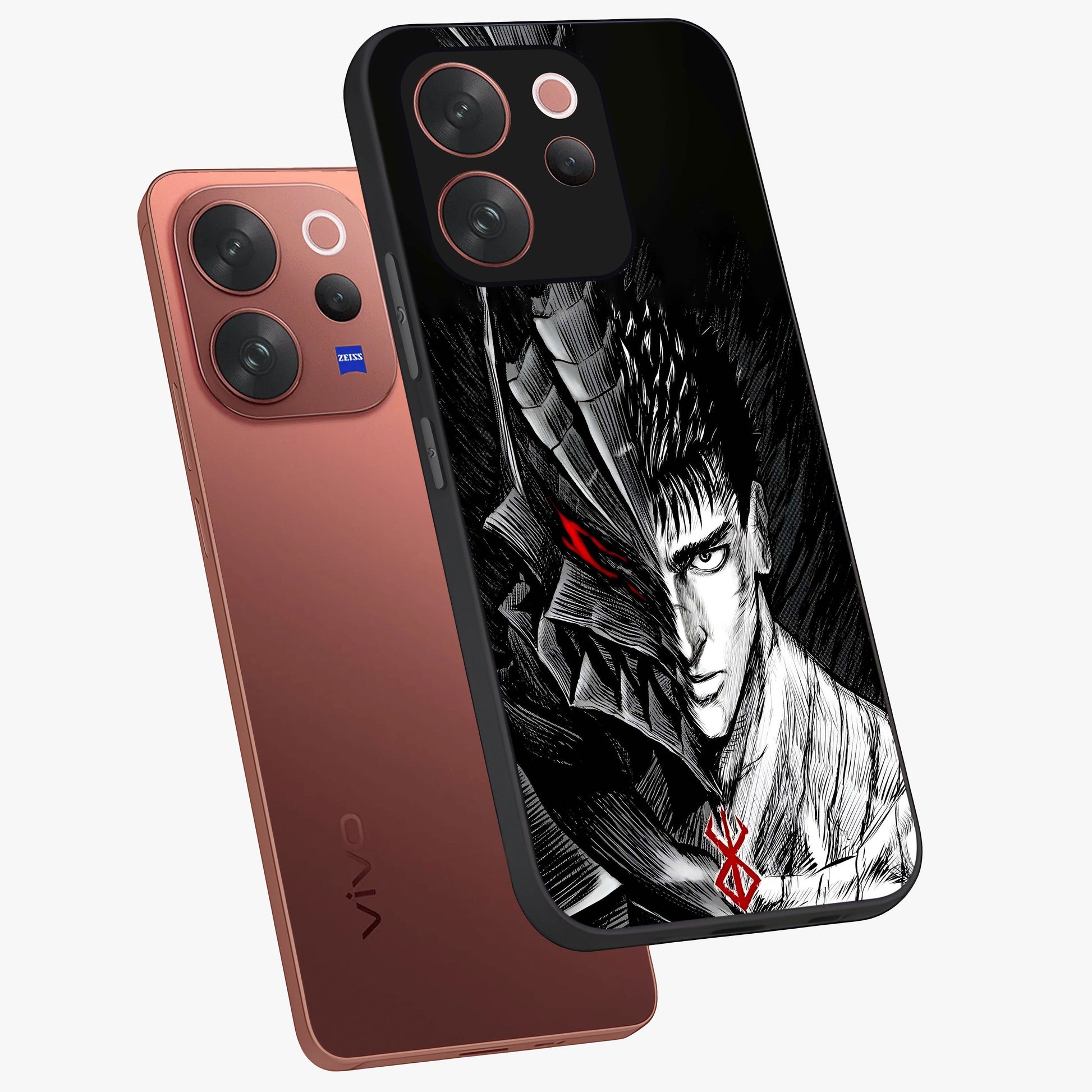 Berserker Blood Oath Glass Case displayed in angled mockup highlighting dark fantasy graphic design and powerful theme.